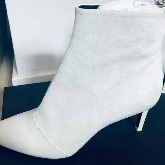 Rag & Bone Beha White Suede Leather Stiletto Ankle Boot. NIB. Sz 37.5 (7.5) - Picture 12 of 15